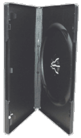 14mm Single Black DVD Case, regular size with plastic insert ECONOMY LIGHTWEIGHT DVDBX-1-BLK (10 pack)