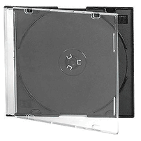 10 Pack 5.2mm CD/DVD ULTRA-SLIM Jewel Box - BLACK TRAY - CD-52-B $0.35 per piece