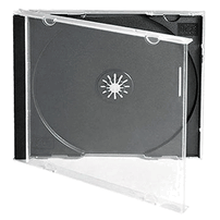 10-pack Assembled Jewel Case Clear Cover Black Tray (Single Disc) - CDBX-10mm-AB $0.45